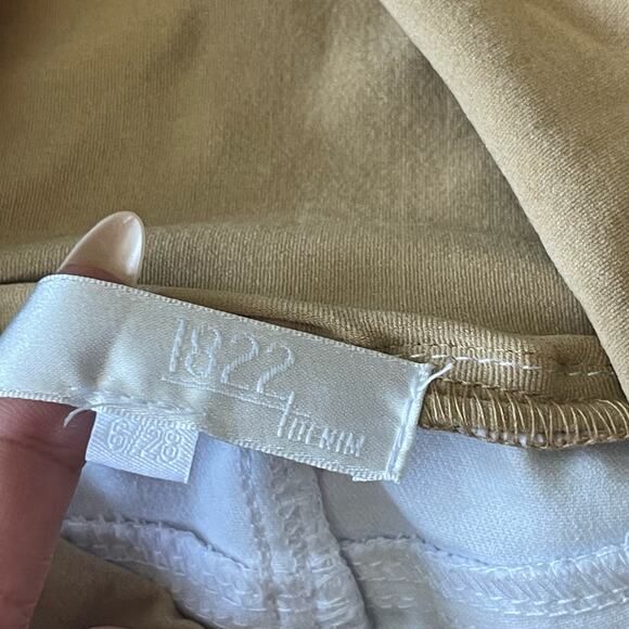 1822 Denim Demi Bellyband Maternity White Jeans Size 6h - Picture 6 of 7